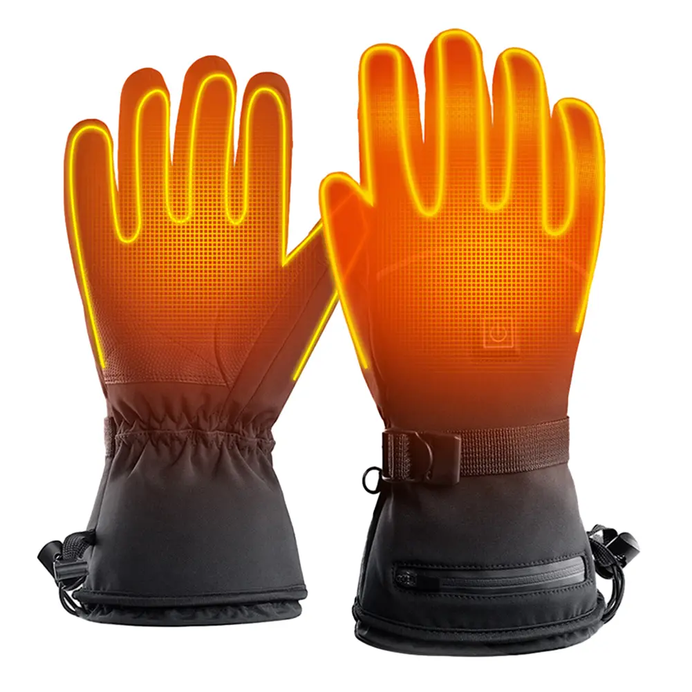 Touch Screen Heated Gloves Battery Powered Electric Heated Gloves Warm Heated Gloves Cold-Proof 3 Gear Temperature for Men Women