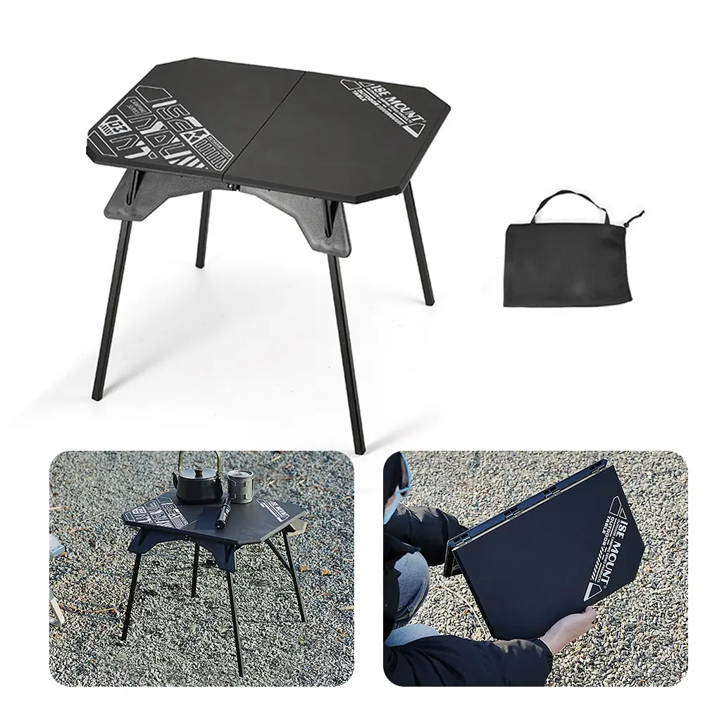 Outdoor Camping Table Aluminum Alloy Portable Folding Table Waterproof Dual-Use Picnic Table for Cooking Hiking Backpacking