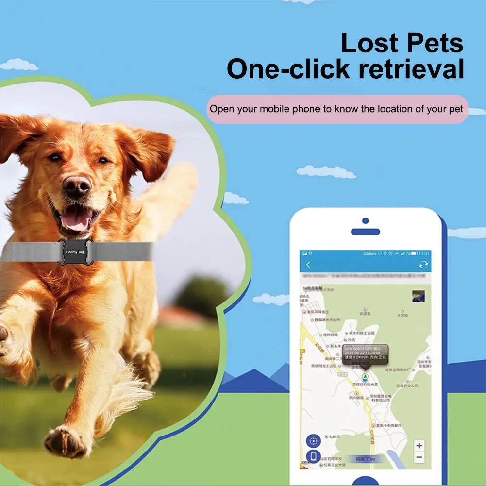 Smart Locator Bluetooth-compatible Real-Time Global Location Tracker Pet Tracker for Dogs Cats Kids Pets Keychain Wallet Luggage