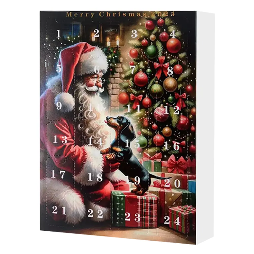 2024 24 Day Christmas Advent Calendar Dachshunds Cute Christmas Countdown Calendar Collectible Funny Dog Set Gift for Him Her