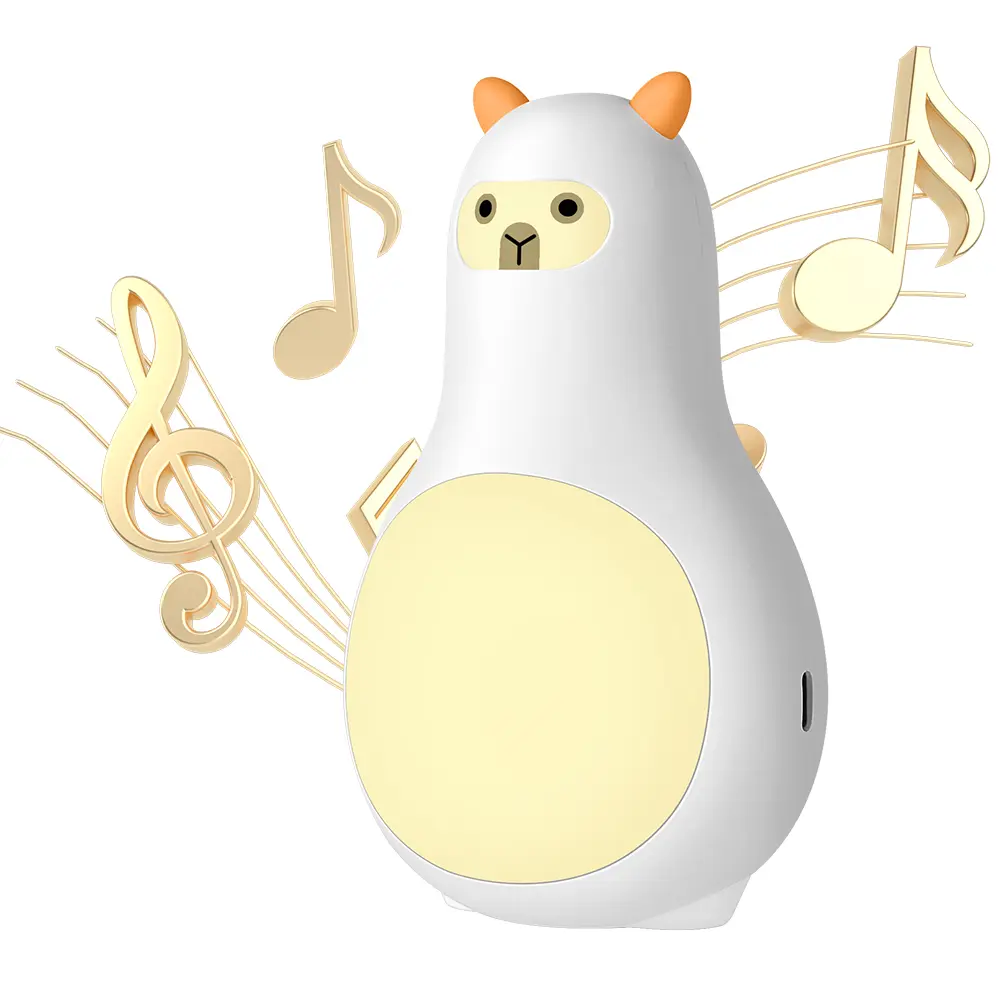 LED Portable Sleeping Aid Speaker with Hook White Noise Speaker 800mAh Lightweight Night Light for Bedroom Living Room Bedside