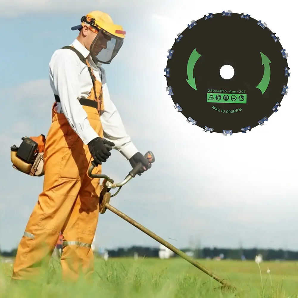 9 Inch Brush Cutter Blades Wear Resist Steel Grass Trimmer Head 14/20-Tooth Disc Blade for Lawn Mover Head Weed Removers
