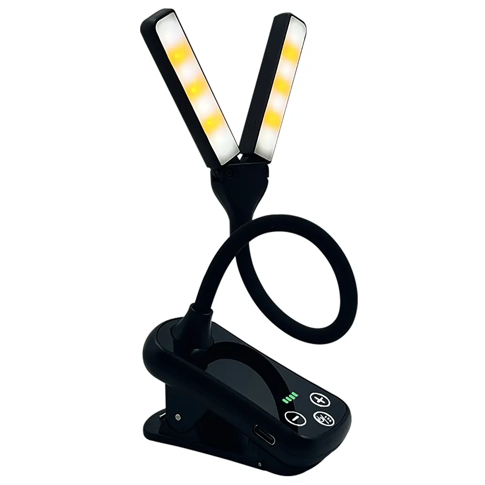 Charging Light Three-Button Touch Small Book Light Rechargeable Adjust Brightness 14 LED for Travel Bedroom Reading