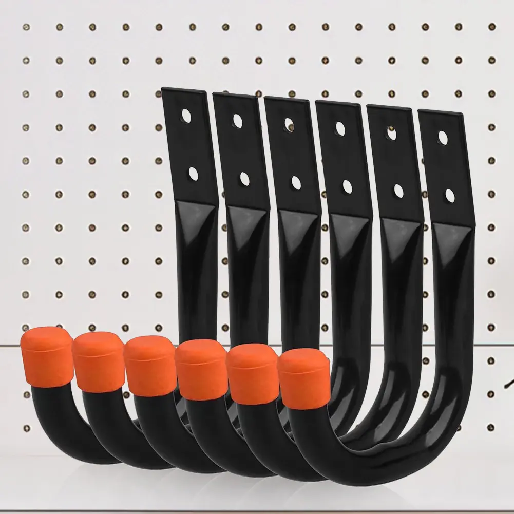 6 Pack Bike Hook Heavy Duty Garage Hanger Hanging Wall Mount Hanger for Hanging Bike Ladder Garden Tool