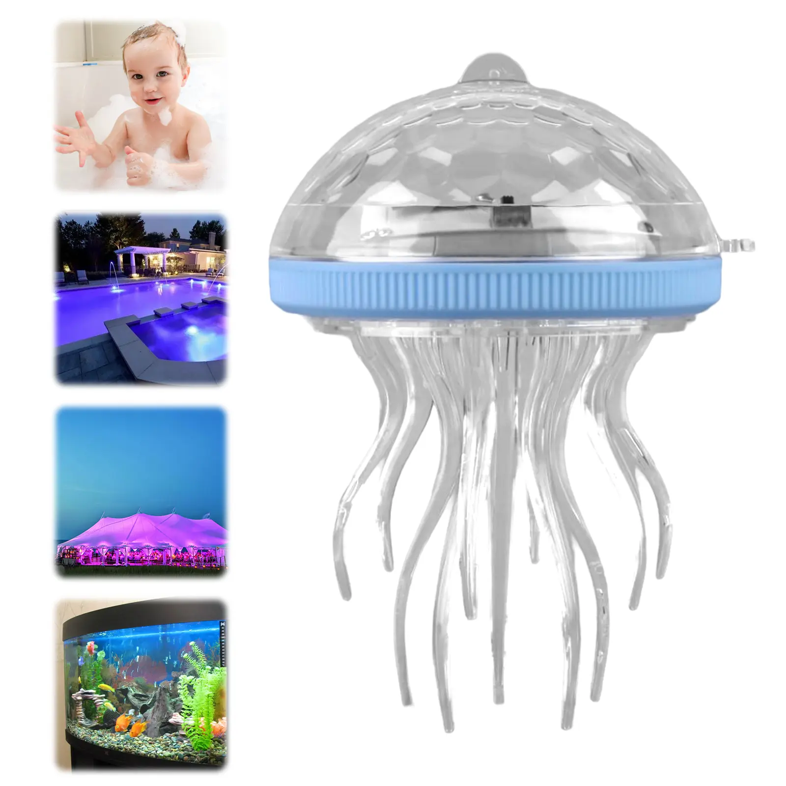 Solar Floating Pool Light Dynamic RGB Color Changing Rechargeable Hanging Light Waterproof Dimmable Night Light for Bathtub Pool