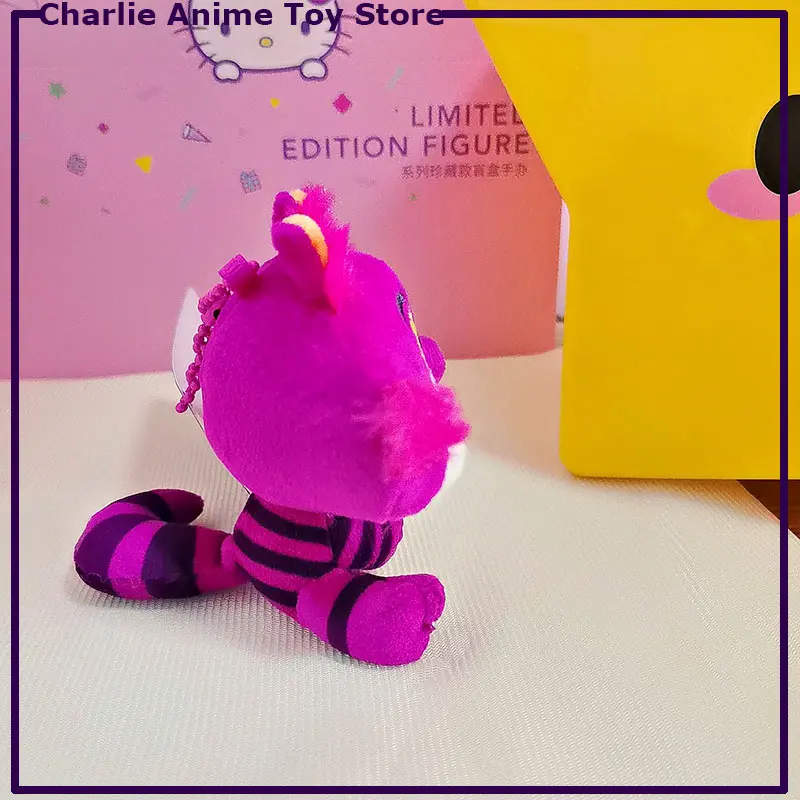 New Kawaii Disney Cheshire Cat Plush Toys Alice In Wonderland Animals Keychain For Kids Girls Woman Backpacks Cute Pendant