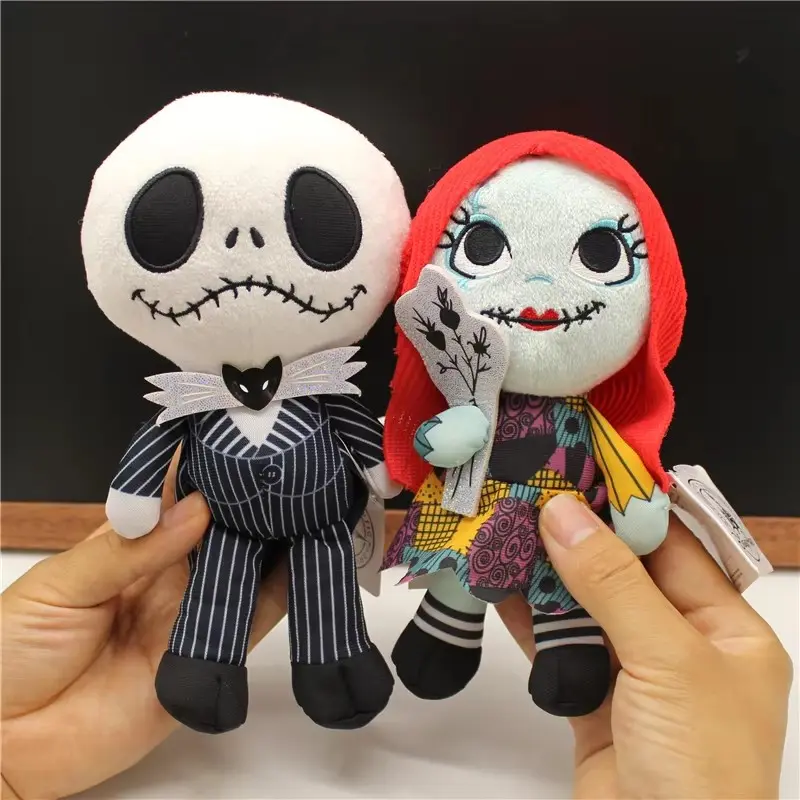 1piece Disney Tim Burton’s Nightmare Before Christmas Sally and jack Plush Toys Halloween Gifts Valentines Gift
