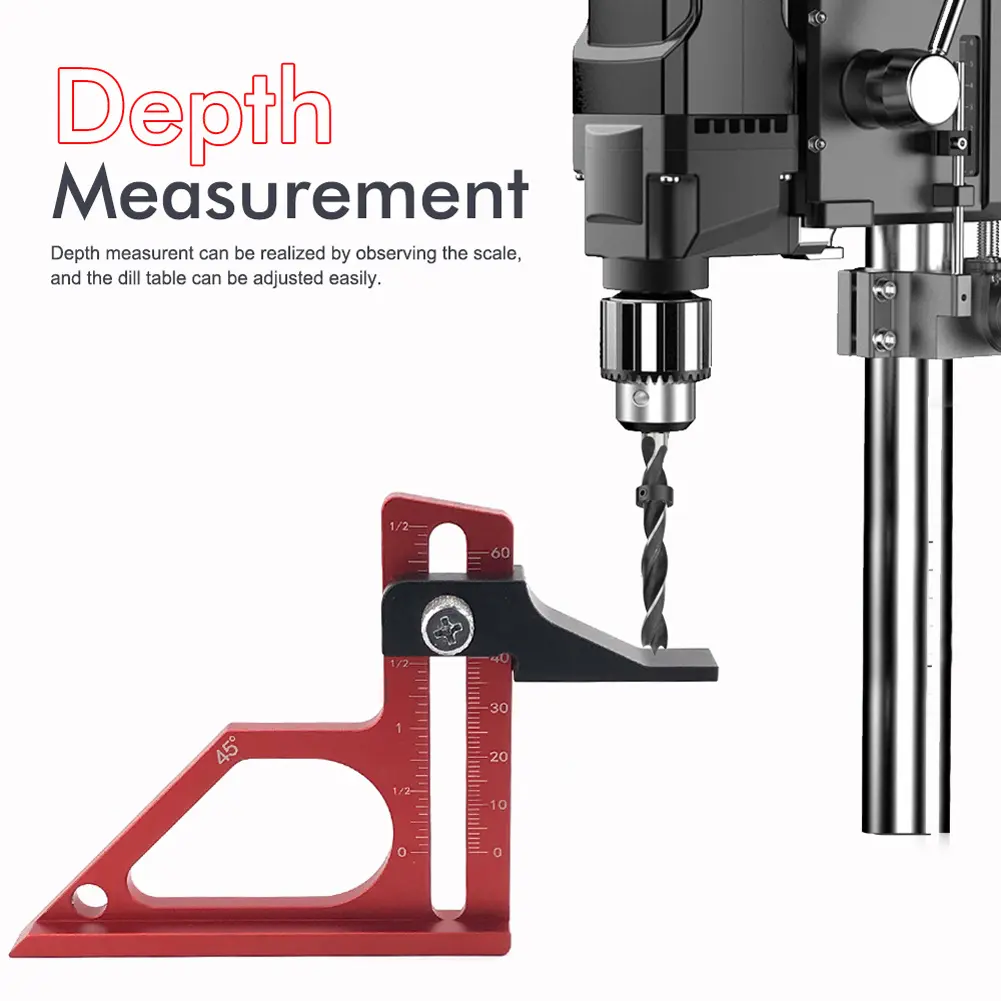 Metal Height Gauge Adjustable Woodworking Setting Gauge with Metric & Inch Scale Height Measuring Gauge Woodworking Accessories