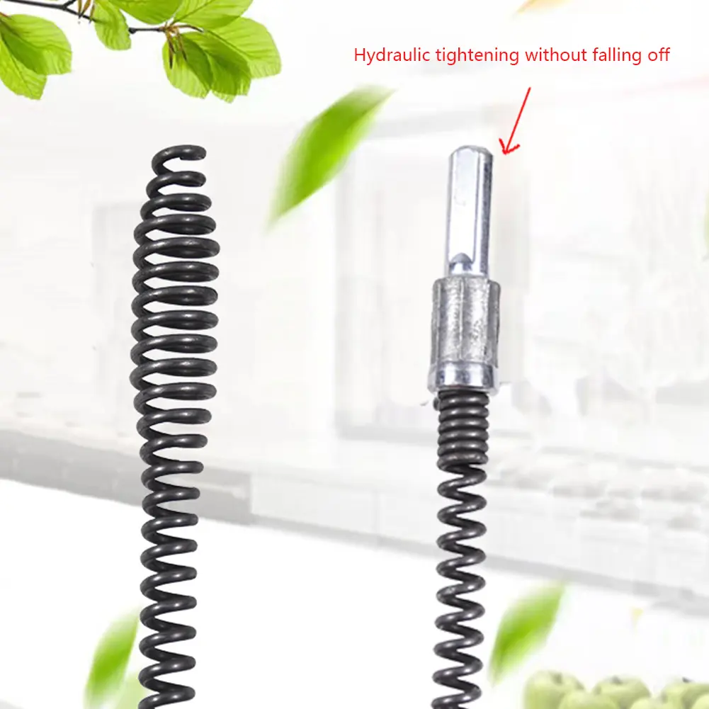 1/2/3/4/5/8/10 Meter Pipe Unclogger Olive Shaped Head Pipe Unclog Spring Sewer Sink Basin Pipeline Clogged Remover Cleaning Tool