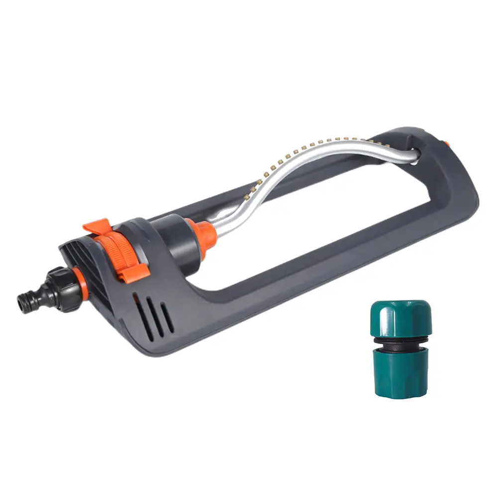 Oscillating Garden Sprinkler 4 Modes Aluminum Tube Swing Sprinkler with 3/4in Connector for Large Area Coverage Yard Garden Lawn