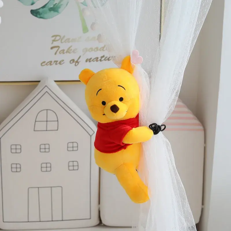 Disney Plush Curtain Buckle kawaii Creative Winnie The Pooh Doll Cartoon Honey Pot Toy Kids Room Decoration Curtain Buckle Strap