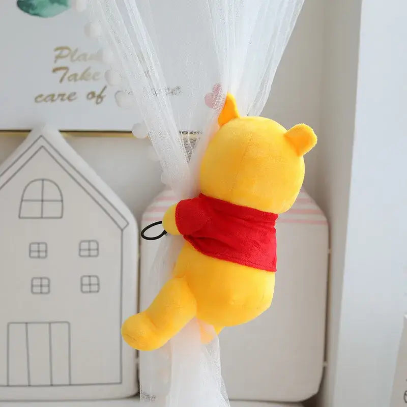 Disney Plush Curtain Buckle kawaii Creative Winnie The Pooh Doll Cartoon Honey Pot Toy Kids Room Decoration Curtain Buckle Strap