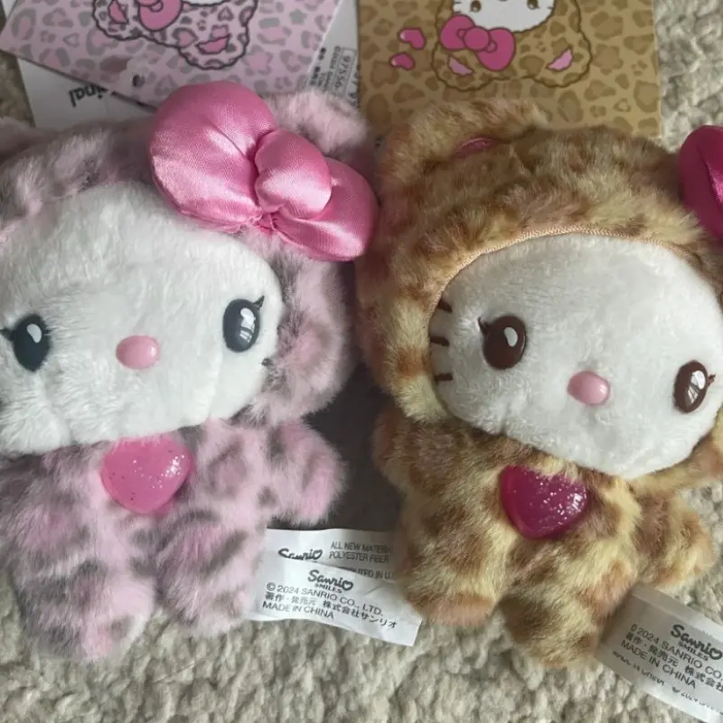 Sanrios Hello Kittys Bear Series Plush Doll Keychain Cute Cartoon Plush Keychain Pendant Bag Accessories toys gifts