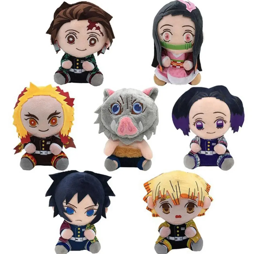 20cm Demon Slayer Plush Toy Japanese Classic Anime Cartoon Characters Stuffed Plush Toys Children Birthday Gifts Christmas Gifts
