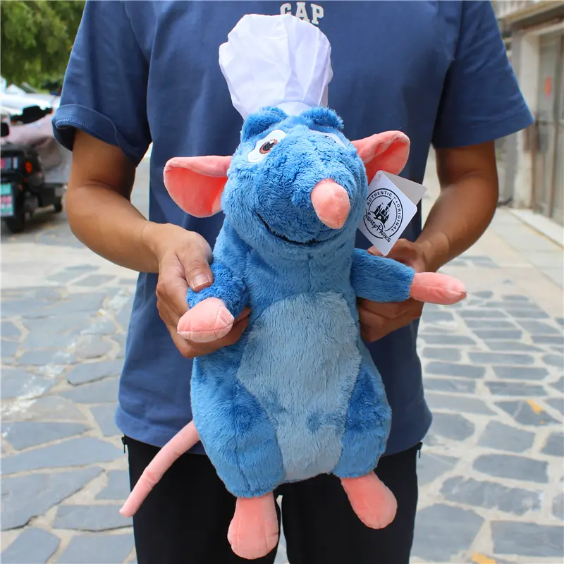 Disney 45cm Ratatouille Remy Bread Hat Mouse Plush Toys Stuffed Plushie Animals Children Boy Birthday Gifts stuffed animal dolls