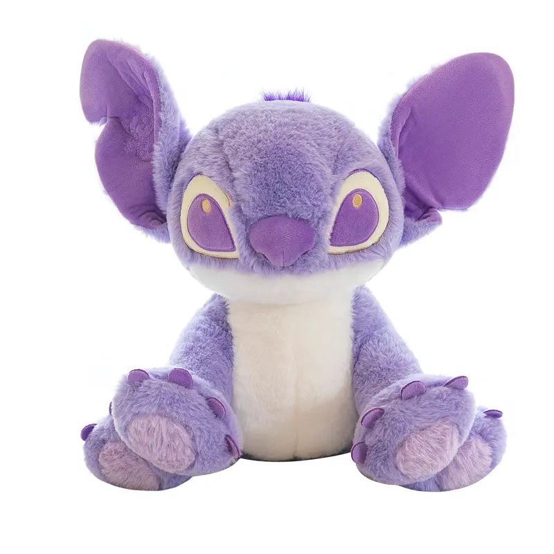 Disney Anime Cartoon Purple Stitch Kawaii Plush Doll Girl Room Pillow Girlfriend Valentine's Day Birthday Gift Doll 8 in Pendant
