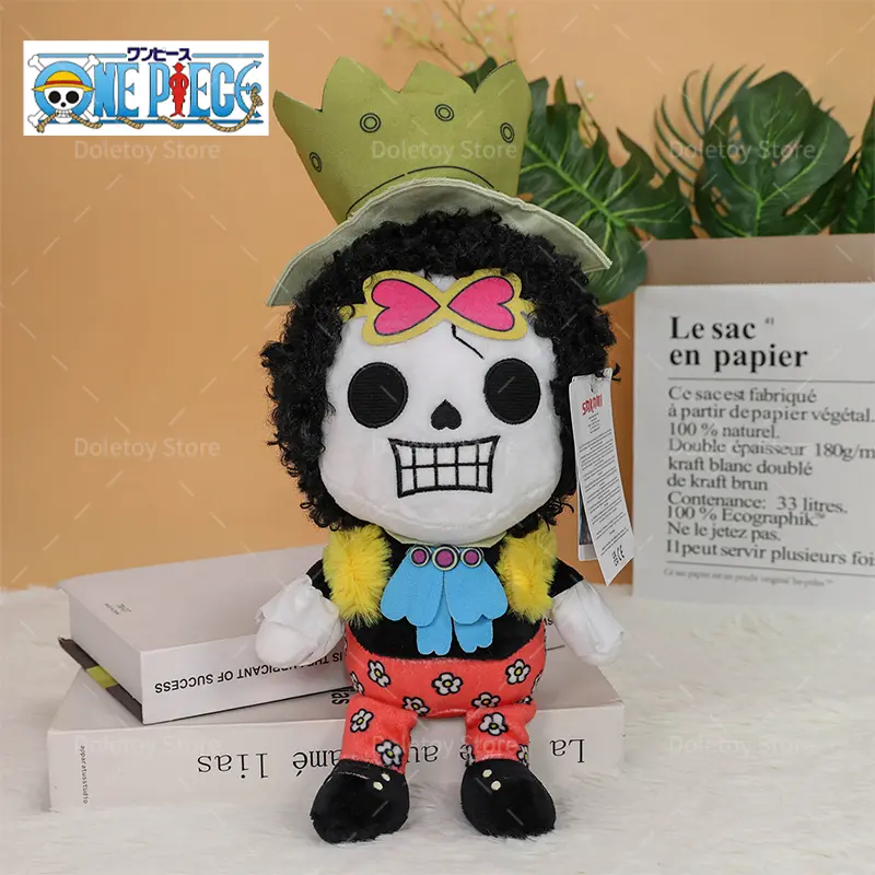 NEW Original One Piece Anime Plush Gear 5 Luffy Sanji Brook Luffy Chopper Cute Cartoon Karoo Stuffed Animal Doll Kid Xmas Gift