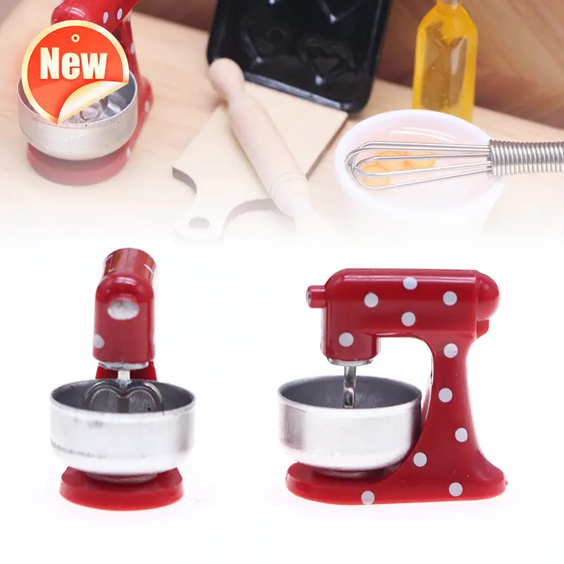 1:6 1:12 Dollhouse Miniature Kitchen Modern Mixer Model Furniture Accessories Toys Dollhouse Miniature Accessories Blender