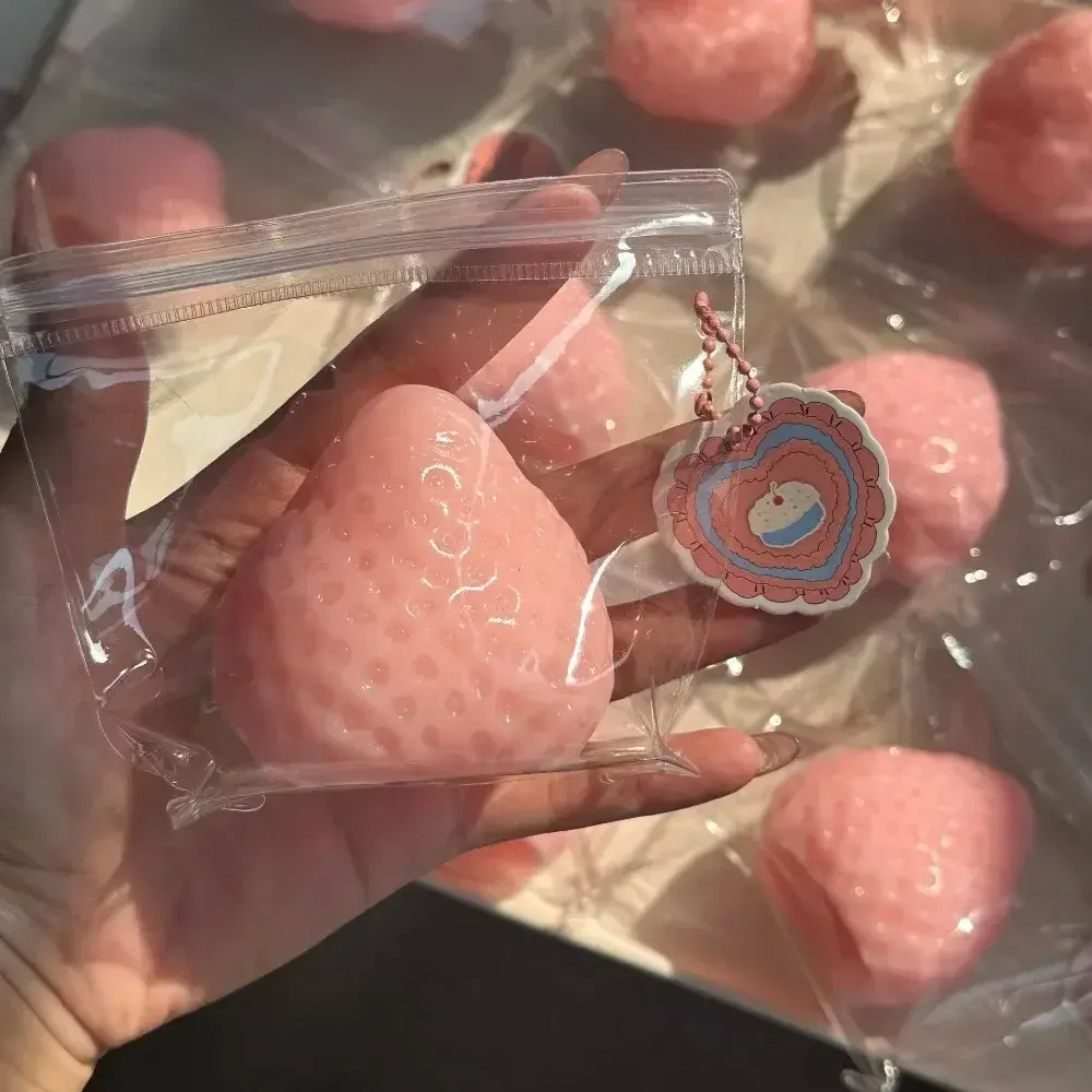 Toy Strawberry Taba Squishy Fidget Toy - Slow Rebound Stress Relief Toy for Children Best and Party Favors Squeeze Beauty Gift