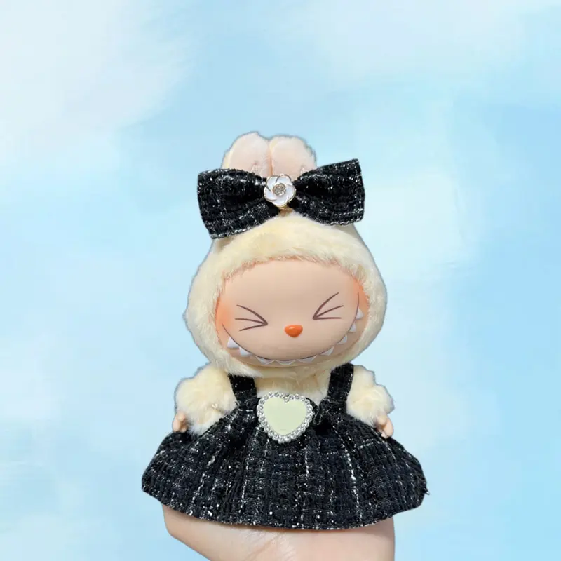 For Labubu plush doll skirt suit 17 cm doll DIY clothing accessories for girls birthday gift cute children's toys
