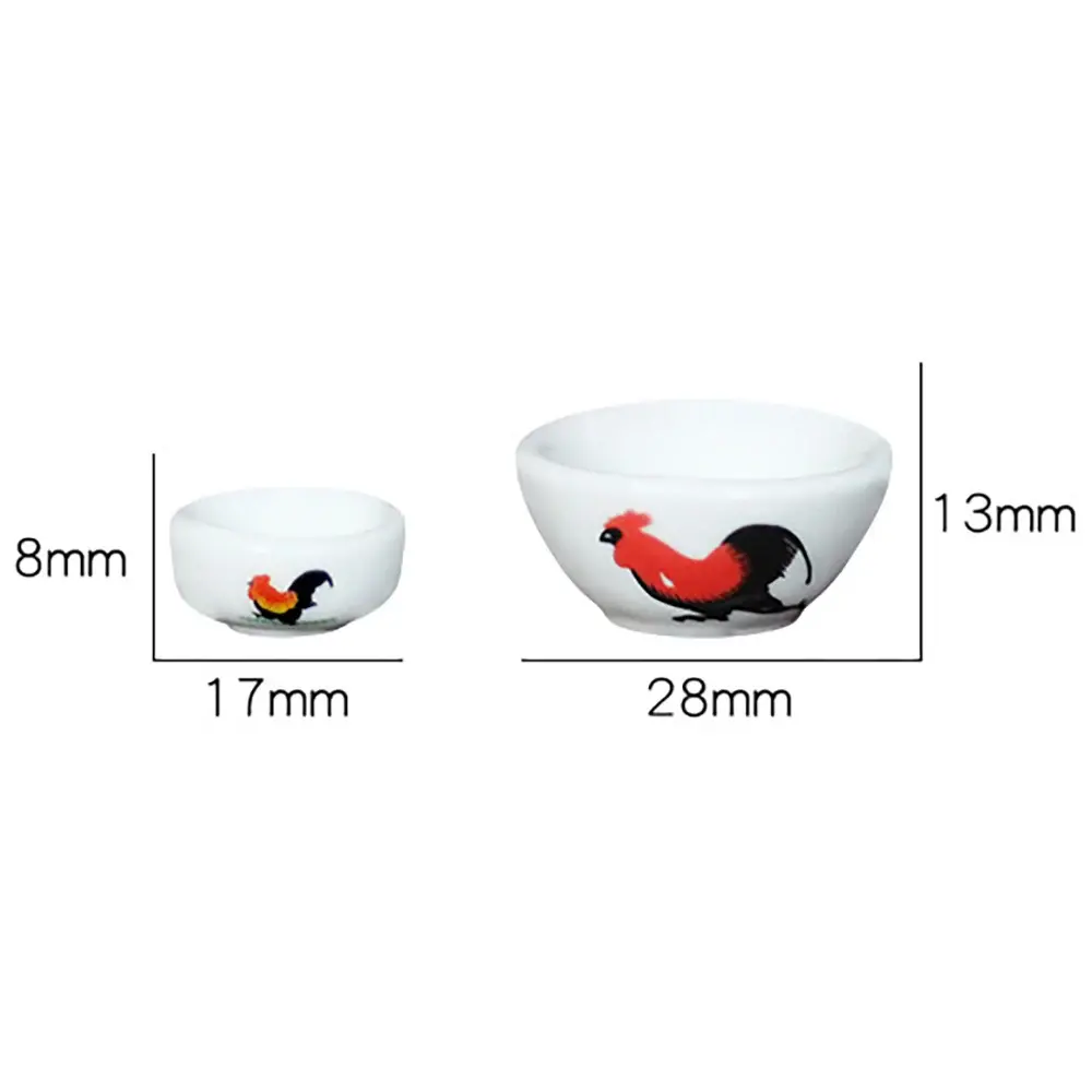 1Pcs 1/12 Dollhouse Accessories Miniature Ceramic Bowl Mini Tableware Model Toy for Doll House Decoration OB11 bjd
