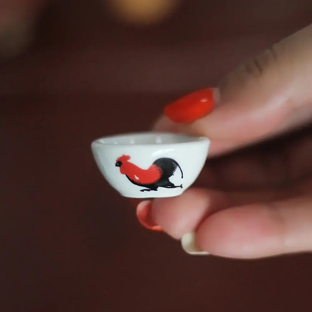 1Pcs 1/12 Dollhouse Accessories Miniature Ceramic Bowl Mini Tableware Model Toy for Doll House Decoration OB11 bjd