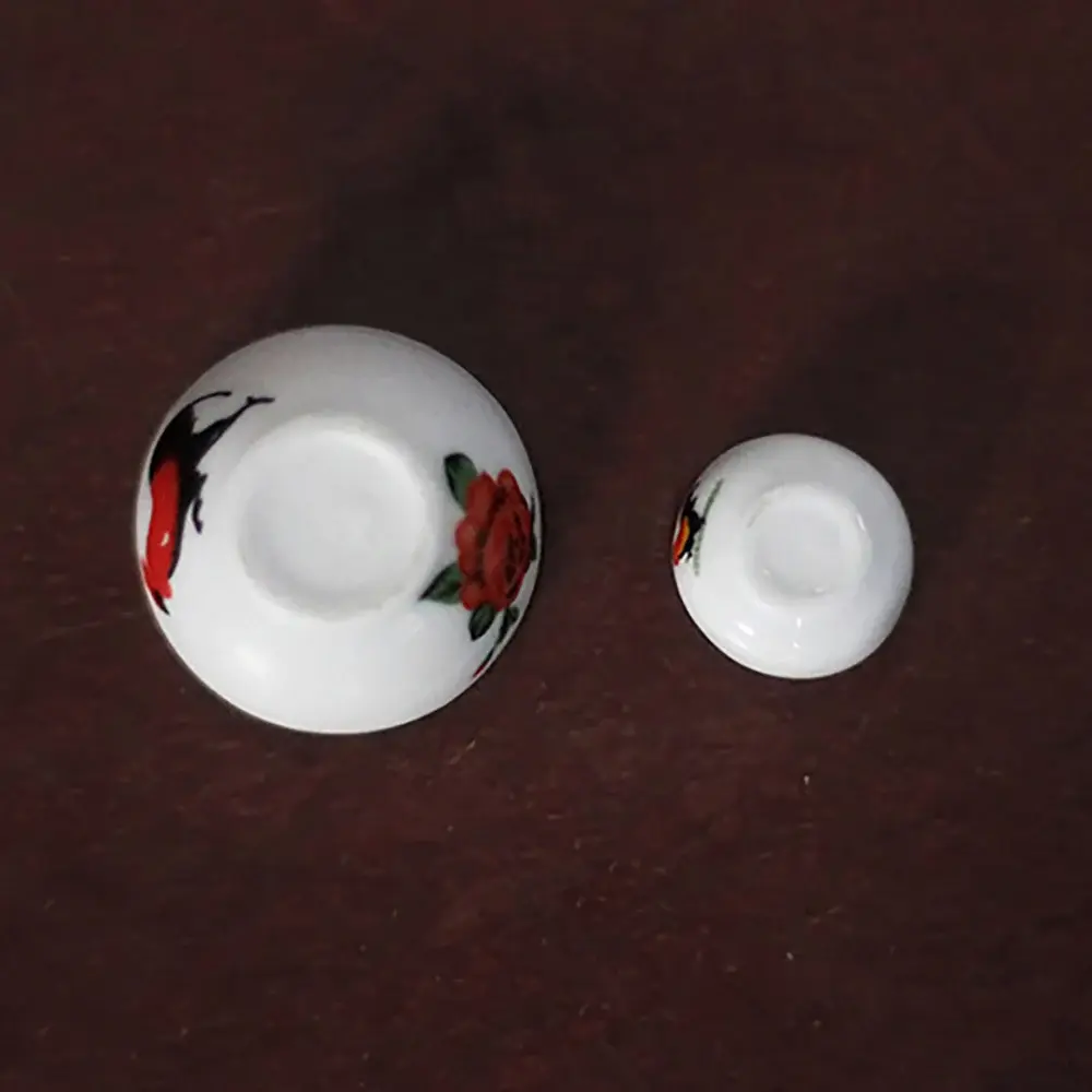 1Pcs 1/12 Dollhouse Accessories Miniature Ceramic Bowl Mini Tableware Model Toy for Doll House Decoration OB11 bjd