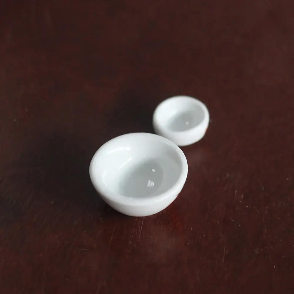 1Pcs 1/12 Dollhouse Accessories Miniature Ceramic Bowl Mini Tableware Model Toy for Doll House Decoration OB11 bjd