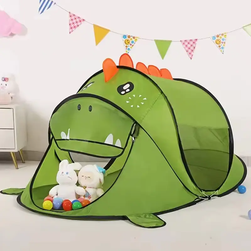 New Portable Tiger Kids' Tent Cartoon Animal Children Play House Outdoors Pop-Up Toy Tent Indoor Net Baby Ball Pit Pool Dropship