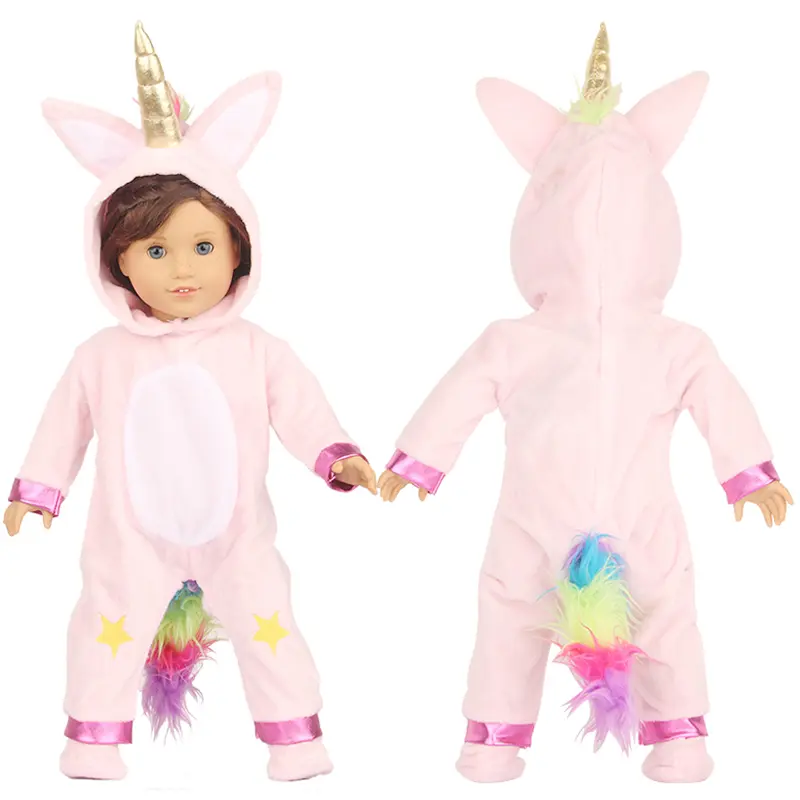 Toy Accessories Five Colors  Fit 18 inch 43cm Doll Clothes Born Baby Animal  Doll Clothes Suit For Baby Halloween Festival Gift