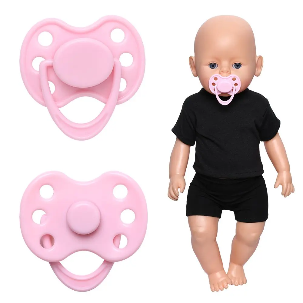 New Simulation Pacifiers for 20-22inch Baby Dolls Cute Lovely Magnet Pacifier ABS Plastic Dummy Nipples Kids Toy Accessories