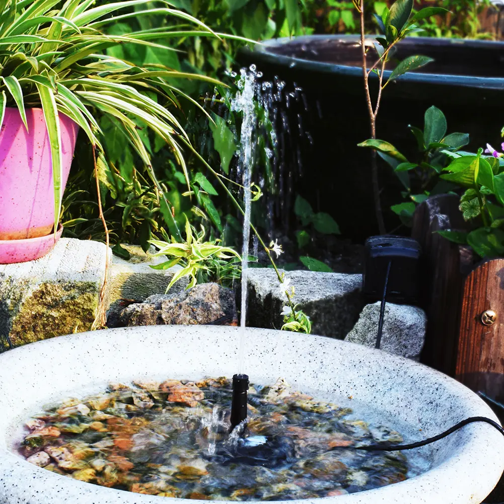 5W 5V Solar Power Panel Water Pump Garden Decoration with Stake Solar Panel Fountain Watering System Energy Saving Kits for Pool