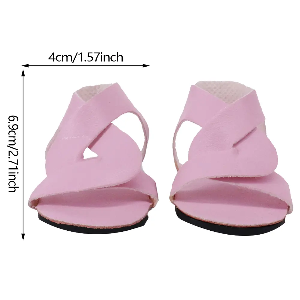 Doll Shoes Summer Sandals for 18inch Girl American&43 Cm Baby New Born Doll Accessories,Our Generation Kawaii Shoes Slipper Toys