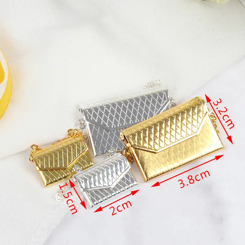 1 Pc Metal Chain Pack Doll Bag Miniature Shopping Handbag For Clothes Dolls Accessories