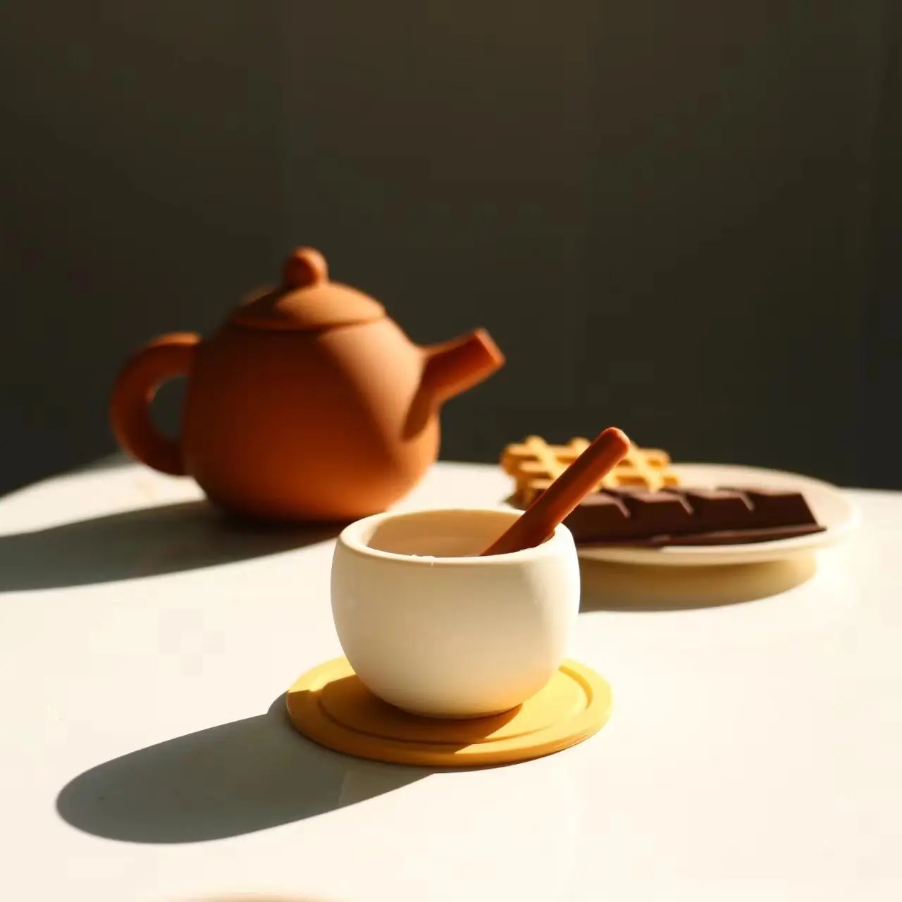 Silicone Afternoon Tea Set Toy Pretend Play Food Learning Role Play Game Early Educational Toy for Toddlers Girls Boys Kids Gift