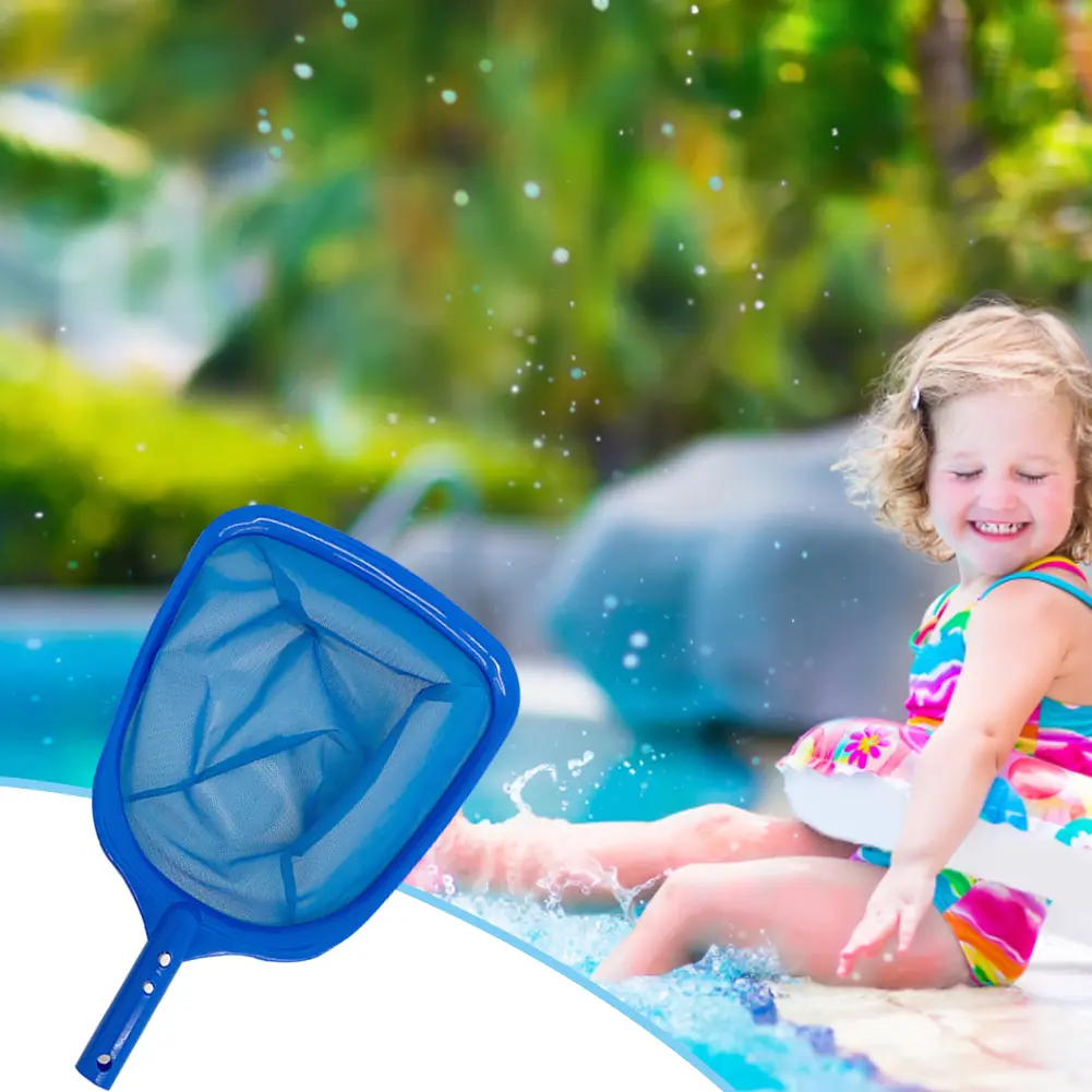 Pool Leaf Catcher Fine Mesh Frame Net with Rod Skimmer Rubbish Aquarium Hot Tub Swimming Pool Cleaner Supplies