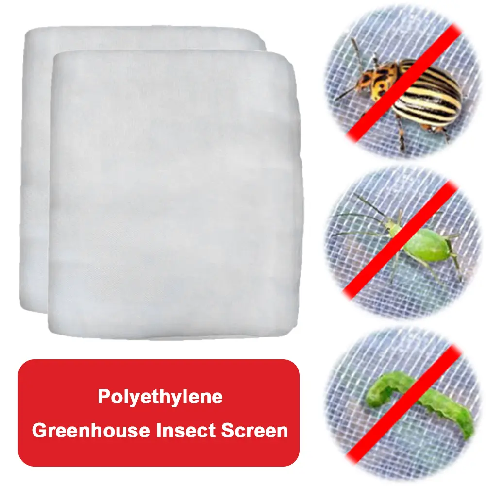 2Pack 8x32Ft Garden Netting Row Cover Mesh Netting Insect Pest Barrier Net Plant Cover for Vegetable Plants Fruits Trees