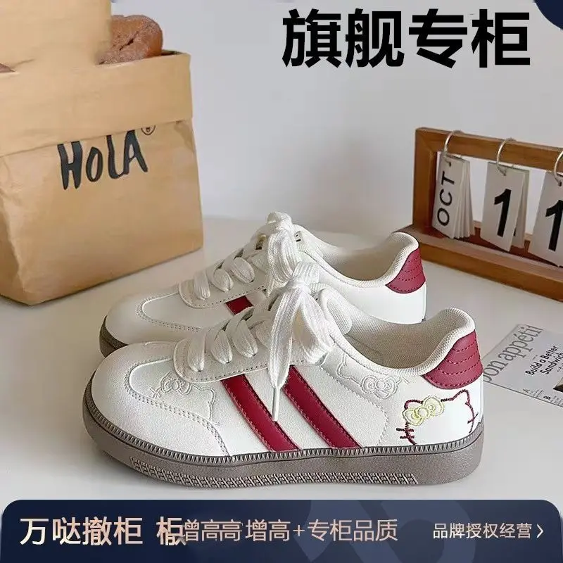 Girly Heart Children Embroidery Training Shoes Women 2025 Spring Baby Soft Casual Board Shoes Ins Fashion Gifts for Kids