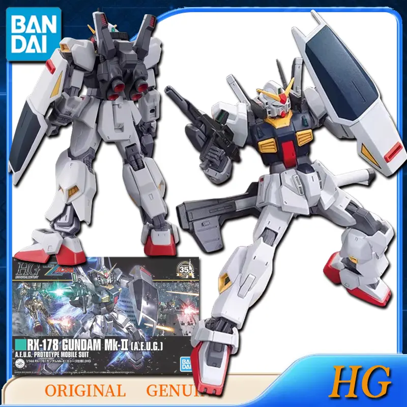 Bandai Original HG RX-178 GUNDAM Mk-II (A.E.U.G.)/(TITANS) Anime Action Figures Toys for Kids Gift Assembly Model Ornaments