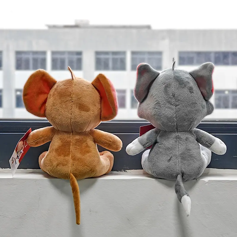 Cute Anime Tom and Jerry Plushies Stuffed Animal Dolls for Movie Fans and Kids Movie Series and New Clssic 19cm Tom and Jerry