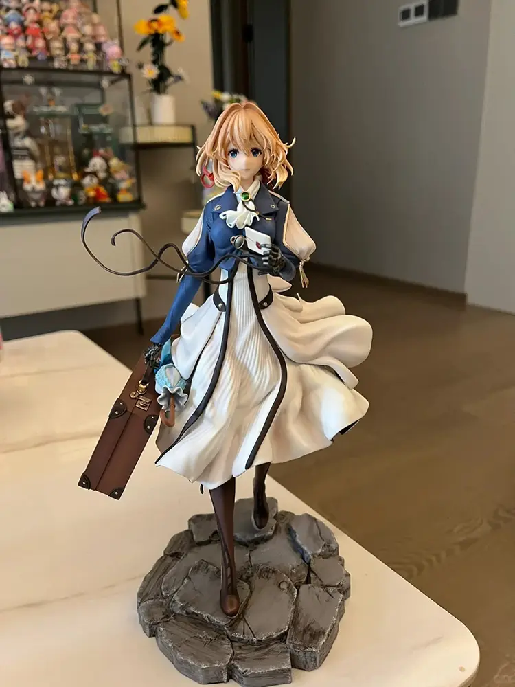 25CM Violet Evergarden Anime Figure Violet Eternal Garden Gk Tide Play Anime Girl Statue Model Tabletop Decoration Xmas Gift Toy
