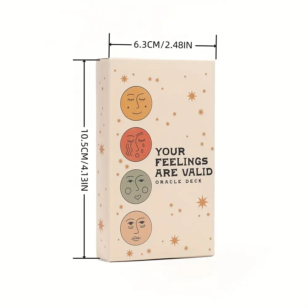 Your Feelings Are Valid" Oracle Deck - Interactive Emotional Insight Card Game with Colorful Illustrations, Ideal for Personal G