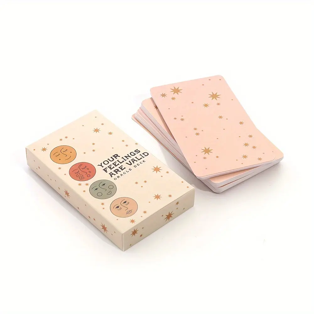 Your Feelings Are Valid" Oracle Deck - Interactive Emotional Insight Card Game with Colorful Illustrations, Ideal for Personal G