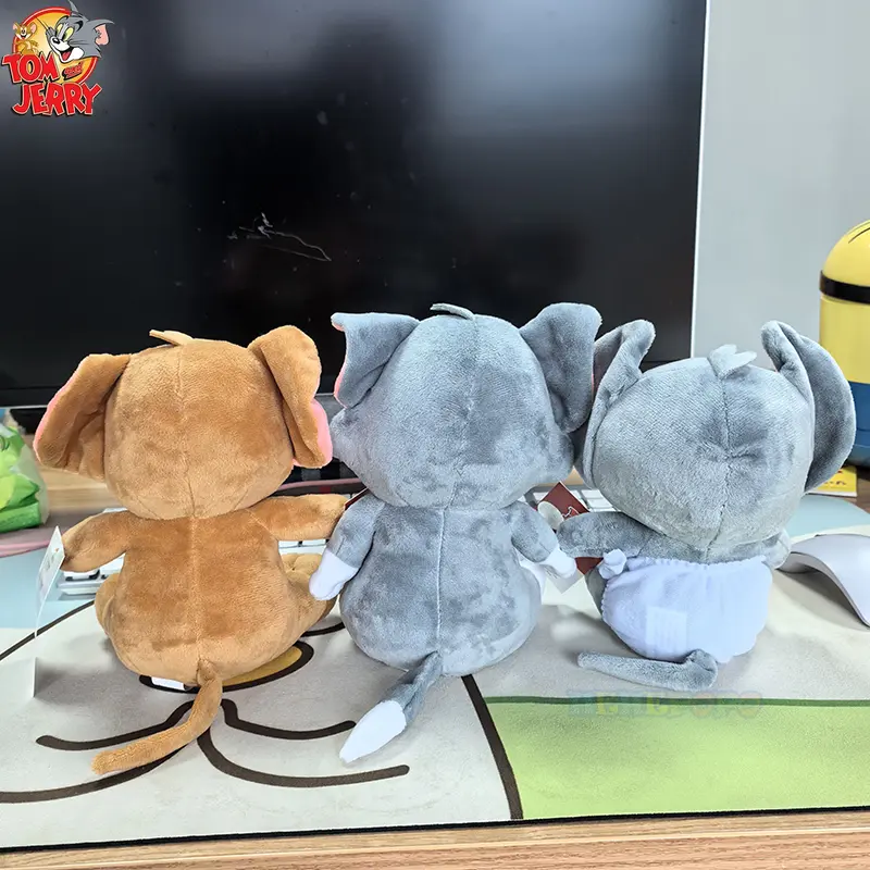 19cm Upgrade Classic Tom and Jerry Plush Toys Cute Plush Animated Toys for Christmas Birthday Gifts Soothing Toys for Children