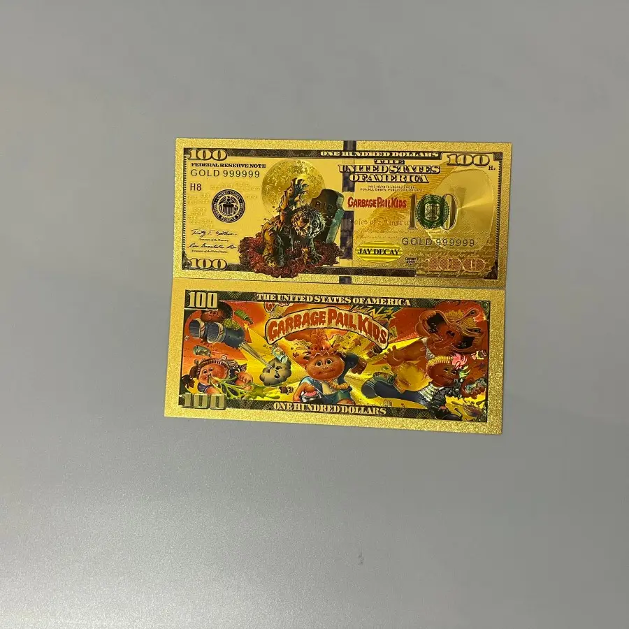 4 styles Garbage Pail Kids golden Cards Board Games Garbagepailkids Card Cartoon anime gold banknote Toy Gift
