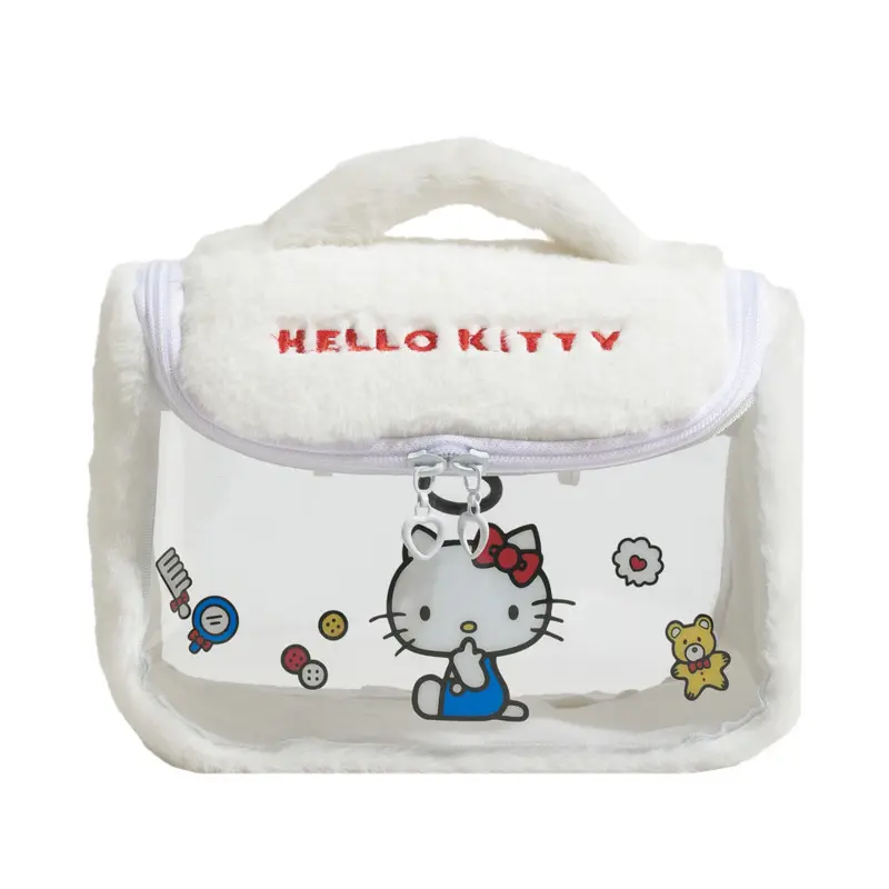 Sweet MINISO Ins Fashion Kuromi  Fashion Makeup Bag Cute My Melody Large Capacity Portable Storage Bag Lovely Gifts for Girls
