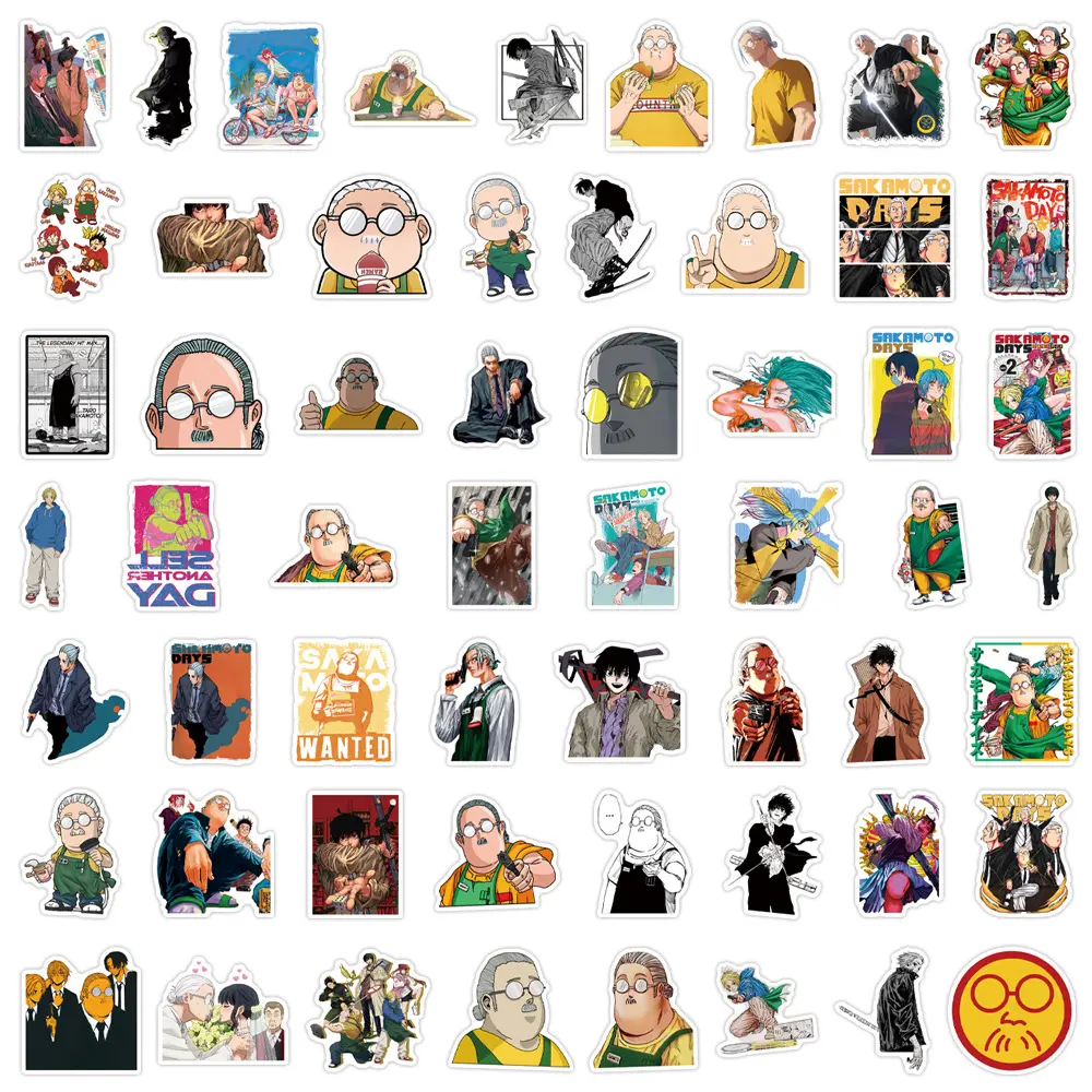 10/55/110PCS Sakamoto Days Japanese Anime Comics Graffiti Decorative Skateboard Guitar Laptop Waterproof Sticker Kids Toy