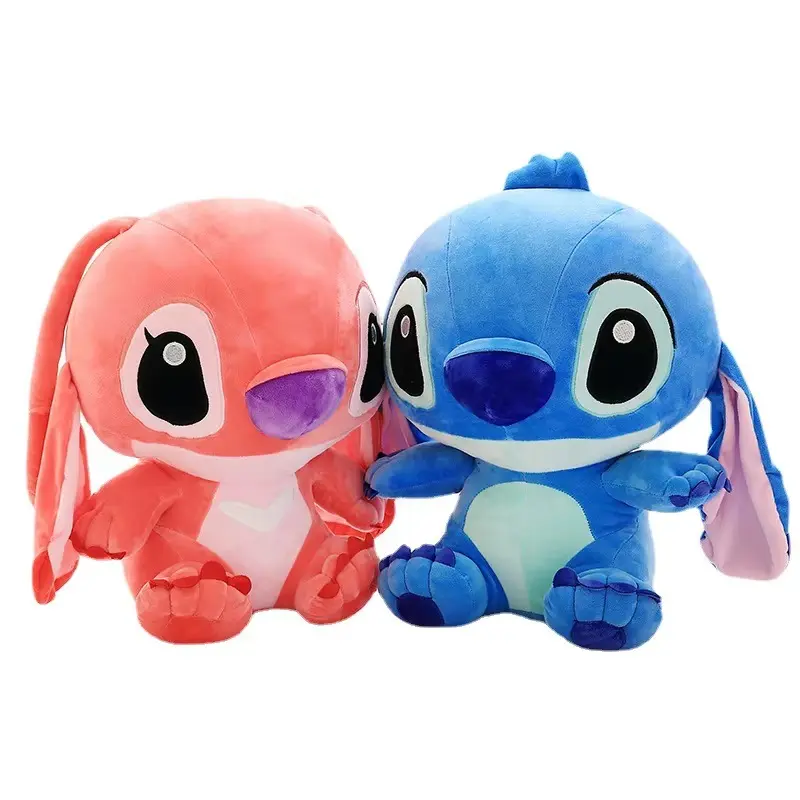 Miniso Disney Cartoon Blauw Roze Steek Pluche Poppen Anime Speelgoed Lilo En Steek 35Cm Stich Pluche Knuffels Kerstcadeau Voor K