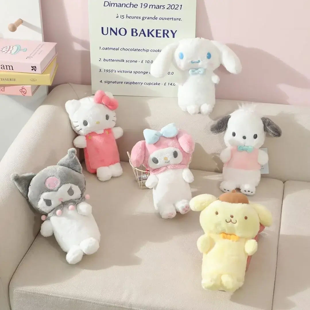 Sanrio Lovely Pencil Case Pochacco My Melody Kuromi Plush Bag Hello Kitty Japanese Style Cosmetic Bag Storage Bag Gifts Girl