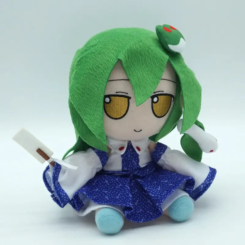 New 20cm TouHou Project kochiya Sanae Plush Toys Soft Stuffed Animal Fumo Cosplay Dolls For Kid Birthday Christmas Gift